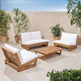 Resim Zerka Concept Conforlove Masif Kayın Ahşap Koltuk Takımı 1 Adet ikili 2 Adet Tekli Koltuk Ve Orta Sehpa 