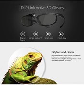 Resim Wyxstore Dlp Link 3d Gözlükleri, Aktif Shutter, Optoma Acer Benq Viewsonic Sharp Dell Uyumlu, Şarjlı, Siyah/mavi 