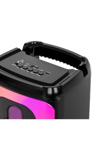 Resim RTG QS1418 Bluetooth Hoparlör RGB Işıklı 4 İnç USB SD Kart Aux Girişli Speaker 