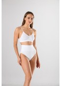 Resim Miss Fit 1 Beden Küçülten Mideli Silip Külot Kadın Korse Beyaz Xl Çok Renkli 