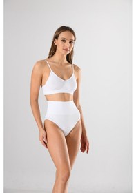 Resim Miss Fit 1 Beden Küçülten Mideli Silip Külot Kadın Korse Beyaz Xl Çok Renkli 