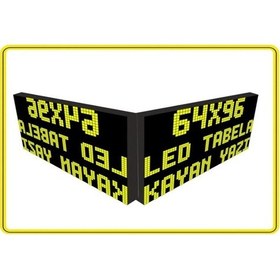 Resim Led Tabela 64x96cm Çift Taraflı Sarı Kayan Yazı-wifi 