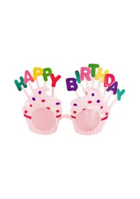 Resim Happy Birthday Pembe Parti Gözlüğü Standart 