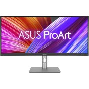 Resim Asus PROART PA34VCNV 34 KAVISLI IPS HDR 3440x1440 5MS VESA 3YIL RJ45, EYECARE,%100 SRGB FLICKER-FREE,CERCEVESIZ,DUSUK MAVI ISIK YÜKSEKLİK AYARI USB-C PD90 W Monitör 