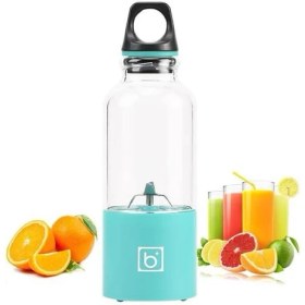 Resim Xinh 500 ml 4 Blade Taşınabilir Blender Sıkacağı Makinesi Mikser Elektrikli Mini USB Gıda Işlemci Sıkacağı Smoothie Blender Kupası Makinesi Suyu | Sıkacaklar (Mavi) 