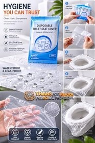 Resim Transformacion Klozet Kapağı Kılıfı Hijyenik Seyahat Tek Kullanımlık Klozet WC Örtüsü 100 ADET 721374 