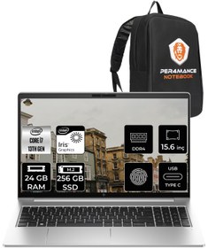 Resim Elitebook 650 G10 İ7 1355U 24Gb Ram 256Gb Ssd 15.6'' Fhd Fdos 8A576Ea & Per4 Çanta 