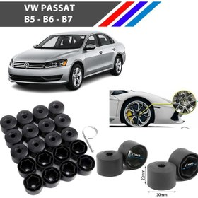 Resim Otozet - Vw Passat Bijon Civata Kapağı Siyah Renk 20 Adetli Set 17mm 1k06011739b9 