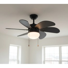 Resim Kendal Dekoratif Tavan Vanti 60W - 30"siyah Ahsap Tavan Vantilatör 