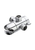 Resim Mufunye 3 Yollu Duş Başlığı Ayırıcı, Kolay Montajlı, Krom Kaplama, Abs Malzeme 