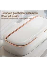 Resim Kapaklı Katı Sabunluk Kendinden Su Boşaltmalı, Su Akıtmaz Hijyenik Sabun Kutusu Banyo & Mutfak Beyaz 