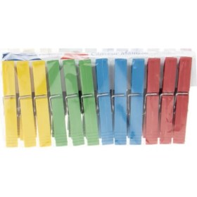 Resim Neonova Flamingo Çamaşır Mandalı Plastik Renkli 24LÜ Mandal 