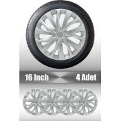 Resim Seat Ibiza Leon 16" Inç Uyumlu 4 Adet 1 Takım Gri Kırılmaz Esnek Jant Kapağı 039 