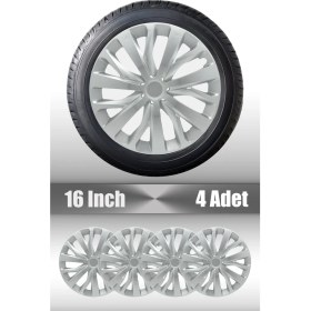 Resim Seat Ibiza Leon 16" Inç Uyumlu 4 Adet 1 Takım Gri Kırılmaz Esnek Jant Kapağı 039 