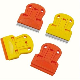 Resim 2 Adet Mini Tıraş Bıçağı Kazıyıcı - Cam ve Araba Pencere Filmi için Kolay Etiket, Yapışkan Kalıntısı Temizleyici - Boya, Etiketler ve Artıklar İçin Dayanıklı Plastik Malzeme 