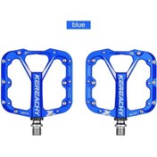 Resim motosergen Kereachy 3 Rulmanlı Alüminyum Alaşımlı Mtb Freeride Bmx Geniş Platform Bisiklet Pedalı Mavi 