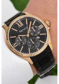 Resim Ferrucci Takvimli Erkek Kol Saati Çelik Kordon 3 Atm Suya Dayanıklı Bileklik Sdfer030 Altın 