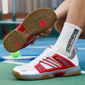 Resim Erkeklerin Trendy Kaymaz Tenis Ayakkabıları, Rahat Kaymaz Bağcıklı Gündelik Profesyonel Spor Ayakkabıları 