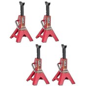 Resim 1/10 Rc Paletli Araçlar İçin 4 Adet 6 Ton Ayarlanabilir Metal Kriko Standı Axial Scx10 90046 Trax Kırmızı. 