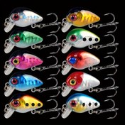 Resim 10 adet Su Yaşamı Mini Fathead Yemleri - Gerçekçi Kaya ve Balık Tasarımı, Çok Renkli Seçenekler, Dayanıklı ABS Malzeme, Bass, Carp ve Küçük Balık Avı, Balıkçılık Aksesuarları, Canlı Desenler, Kaliteli El Sanatları 