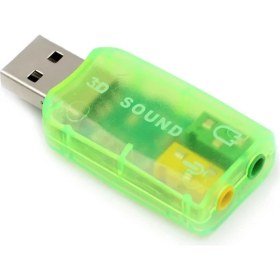 Resim 5.1 USB Stereo Ses Adaptörü , Harici Ses Kartı, Pc ve Dizüstü Bilgisayar Için 3D USB Ses Adaptörü, 