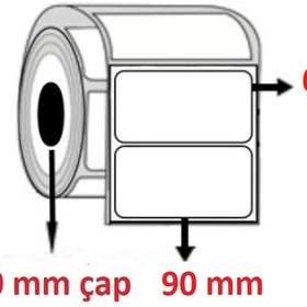 Resim Özsaraç Etiket Eco Termal Etiket 60 x 90 MM 500'lü Sarım 