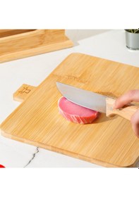 Resim Porsima 16668 Piero Bambu 3'lü Standlı Kesme Tahtası Kesim Panosu 