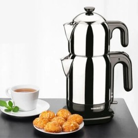 Resim Korkmaz A369 Demtez InoxSiyah Elektrikli Çaydanlık 1.6 lt 