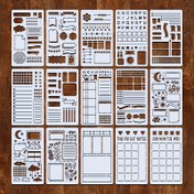 Resim 15 adet 10.16x17.78 cm Yeniden Kullanılabilir Plastik Şablon Şablonları Günlük Tutma, Planlama ve Scrapbooking için - Çeşitli Tasarımlar, Listeler, Akış Şemaları ve Yaratıcı Desenler - DIY Projeleri ve Defterler, Scrapbooking Malzemeleri için Mükemmel, Çok Yönlü Şablonlar, Yeniden Kullanılabilir Şablonlar, Günlük Tutma Şablonları 