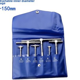 Resim Springsun 8-150mm Genişlik Ayarı İç Çap Ölçer - Katlanabilir Yuvarlak Delik Ölçüm Aleti 6 Parça Seti, Mavi, Kutusuz 