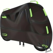 Resim Gateesat Evrensel Xxl Siyah Motosiklet Kılıfı 210d Oxford Gece Reflektif Güvenlik 