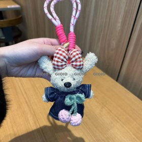 Resim Silver1 Sevimli Renkli Ip Peluş Ayı Kolye El Yapımı Oyuncaklar Küçük Bebek Çanta Çekicilik Sevimli Bebek Cep Telefonu Çekicilik (Yurt Dışından) 