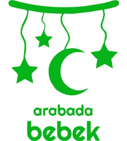 Resim MIGNATIS Arabada Bebek Var - Ay Yıldız Modifiye Araba Sticker 45cm - Yeşil 
