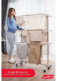 Resim Ceraware Silver Lüks Çamaşır Kurutmalık 3 Katlı Eco Gri 