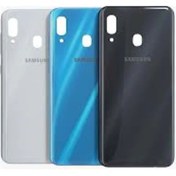 Resim Telefon Kulübesi Samsung A30 SM-A305F Arka Kapak Batarya Pil Kapağı Siyah 