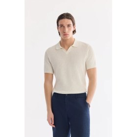 Resim AVVA Erkek Lacivert Beli Lastikli %100 Keten Relaxed Fit Şort B003732 