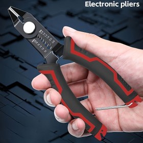 Resim 1 adet Çok Fonksiyonlu Mini Elde Taşınabilir Açımlı Tel Sıyırıcı Pense, Demir Malzeme, Elektrikçi Hassas Sıyırma Aleti Ev ve Dış Mekan Kullanımı İçin 