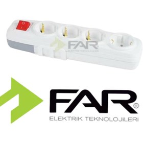 Resim FAR 5 ADET 4LÜ ANAHTARLI KLEMENSLİ KABLOSUZ GRUP PRİZ 