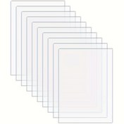 Resim 10 Adet 10.16cm x 15.24cm Şeffaf Akrilik Levha, Dayanıklı Ekstrüde Plastik Film - Resim Çerçevesi Camı Değiştirme, Sanat Sergisi ve Koruyucu Kapaklar için DIY Projeler 