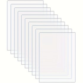 Resim 10 Adet 10.16cm x 15.24cm Şeffaf Akrilik Levha, Dayanıklı Ekstrüde Plastik Film - Resim Çerçevesi Camı Değiştirme, Sanat Sergisi ve Koruyucu Kapaklar için DIY Projeler 
