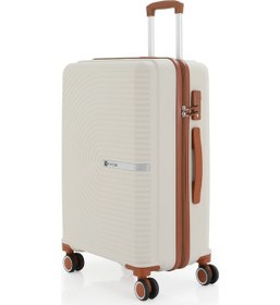 Resim Mçs Polipropilen 2li Valiz Seti Orta & Kabin V374 S24sy1000079-set 11139 Kemik/kahverengi Kemik - Kahverengi 