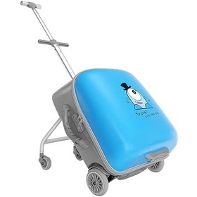 Resim Çocuk Seyahat Valizi, Oturaklı, 35l Kabin Boyu, Renkli Ve Eğlenceli, Tucklebery Kids Mavi Mavi 