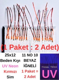 Resim Eagenset İstavrit Çaparisi 25x12 11 No 10 Beyaz İğneli 2li Paket 