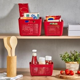 Resim Karokstore 3'lü 4 Lt Lavin Süzgeç Bordo 