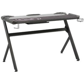 Resim Ryze Extreme Karbon Fiber Rgb Oyuncu Masası - Siyah 120x60x76 Cm Siyah 