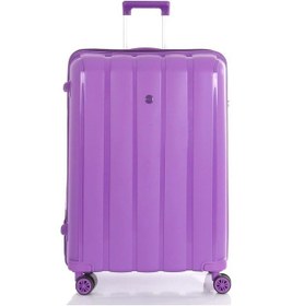 Resim Mçs Bavul Büyük Ve Kabin 2li Set Kırılmaz Silikon Valiz V305 Mor 