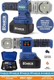 Resim BÖHRER Alman Pro Pprc Max 450 Derece Blue Komple Uç Aparatlari Dahi?l Plasti?k Boru Kaynak Maki?nesi? 