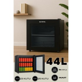 Resim KUMTEL 44L HMB-60 Mini Buzdolabı E Enerji Sınıfı Siyah Renk Büro Tipi Kullanım İçin 