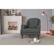 Resim Perla Sofa Madrid Berjer Keten Yeşil 