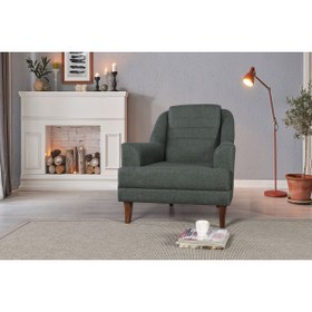 Resim Perla Sofa Madrid Berjer Keten Yeşil 